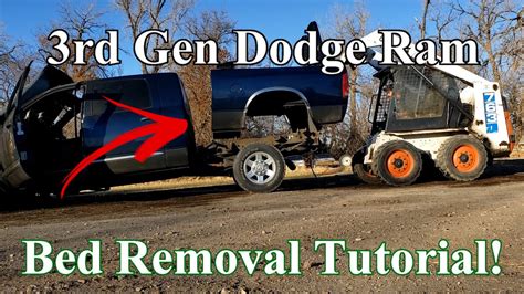 large metal truck box removal|removing dodge truck bed.